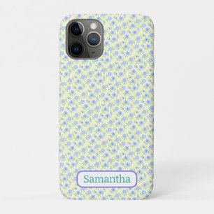 Yellow Background Happy Flowers   iPhone 11 Pro Case
