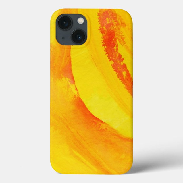 yellow background. watercolor on paper Case-Mate iPhone case (Back)