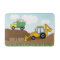 Yellow Backhoe and Dump Truck Personalised