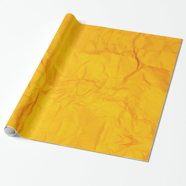 Yellow Balled Wrapping Paper (Unrolled)