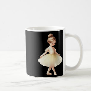 Yellow Ballerina Girl Dancing Ballet Watercolor Coffee Mug