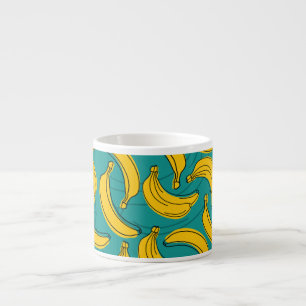 Yellow Banana: Black Outline Vintage Espresso Cup