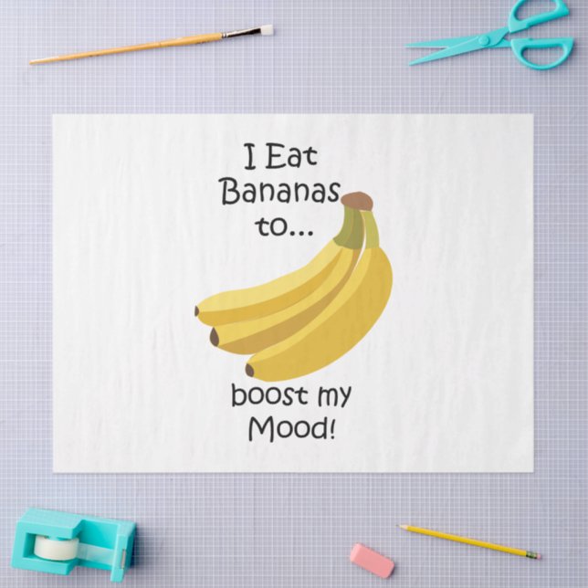 Yellow Banana Fruit Boost My Mood Funny Tissue Paper (Craft)