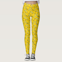 Yellow Banana Pattern Legging