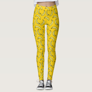 Yellow Banana Pattern Legging