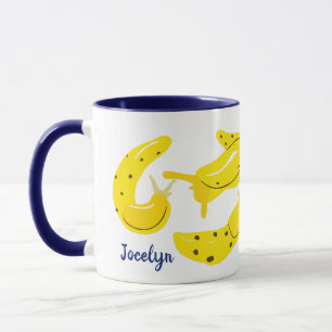 Yellow Banana Slugs Personalised Illustrated Mug