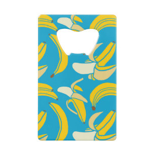 Yellow bananas, blue background pattern