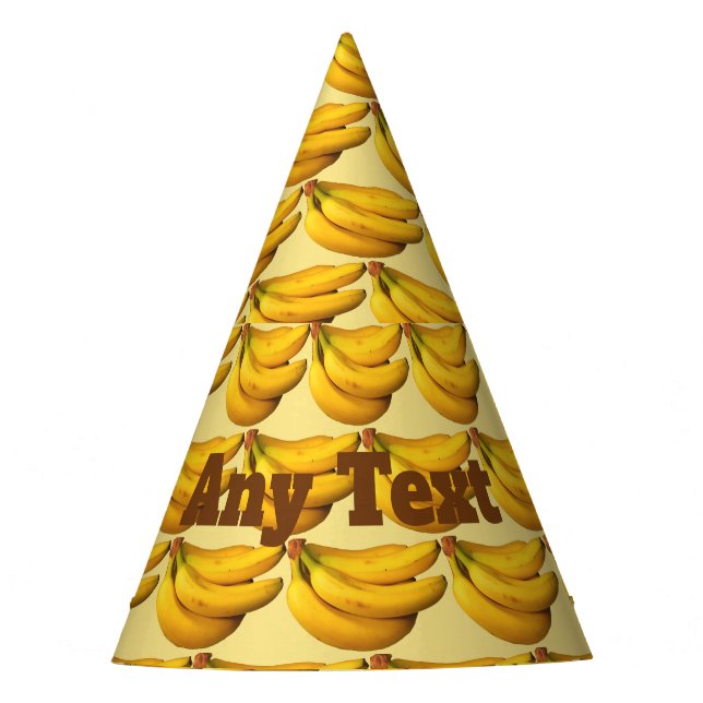 Yellow bananas in a bunch   party hat (Front)