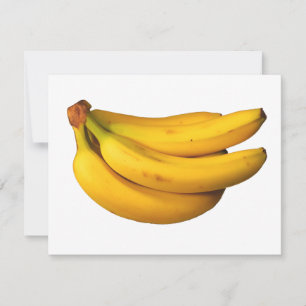 Yellow bananas in a bunch rectangular card