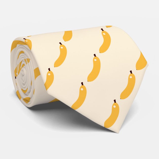 yellow bananas tie (Rolled)