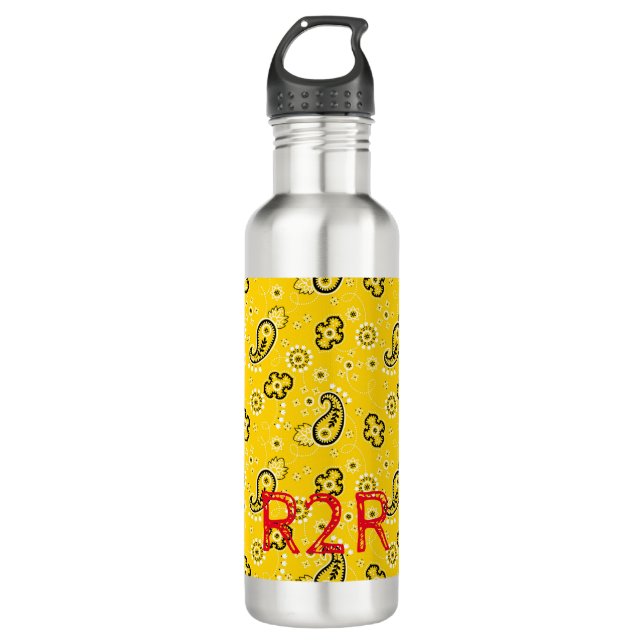 Yellow Bandanna Grand Canyon R2R Hiking Adventure 710 Ml Water Bottle (Front)