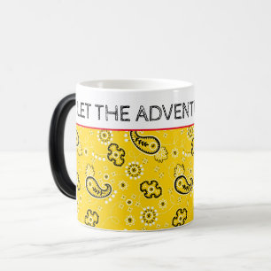 Yellow Bandanna LET THE ADVENTURE BEGIN Souvenir Magic Mug