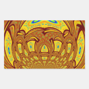 Yellow Baseball Glove: A Retro Look Rectangular Sticker