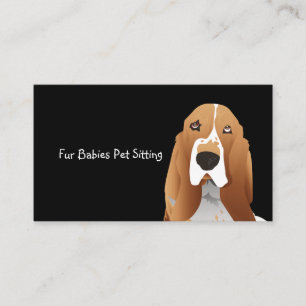 Yellow Bassett Hound Customisable Business Cards