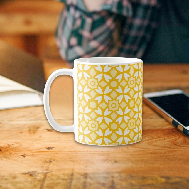 Yellow Batik Pattern Mug (Creator Uploaded)
