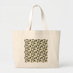 yellow bats large tote bag