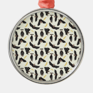 yellow bats metal tree decoration