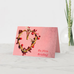 Yellow Be Mine For Him Light Hearted Valentines Holiday Card