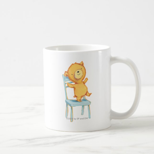 Yellow Bear Dances and Plays on Chair Coffee Mug (Right)