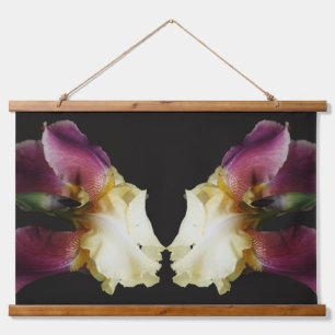 Yellow Bearded Iris Flowers Hanging Tapestry