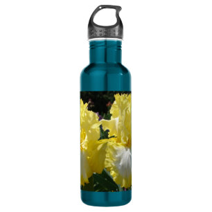 Yellow Bearded Iris Irises Flowers floral 710 Ml W 710 Ml Water Bottle
