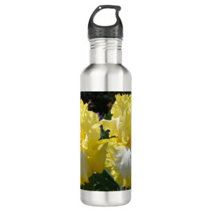 Yellow Bearded Iris Irises Flowers floral 710 Ml Water Bottle