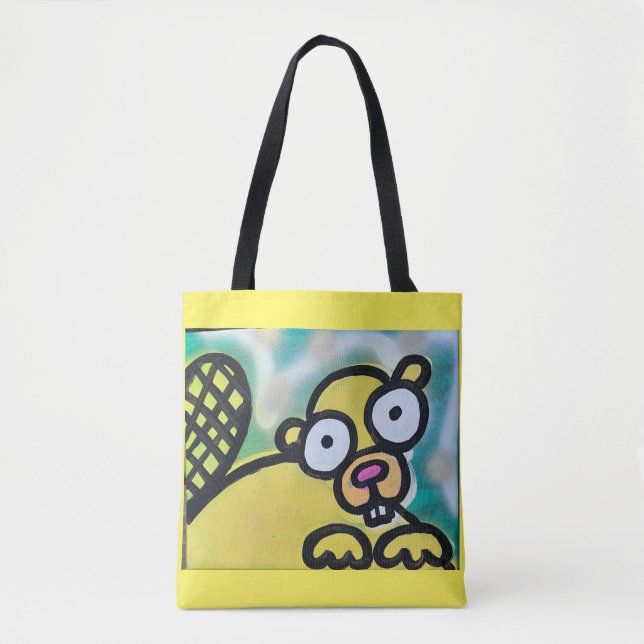 Yellow Beaver Tote Bag (Front)