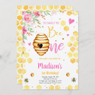Yellow Bee Invitation