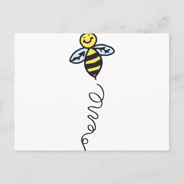 Yellow Bee Postcard (Front)