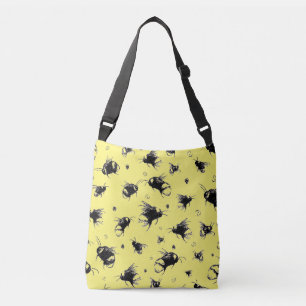 Yellow bee themed crossbody travel bag for mom