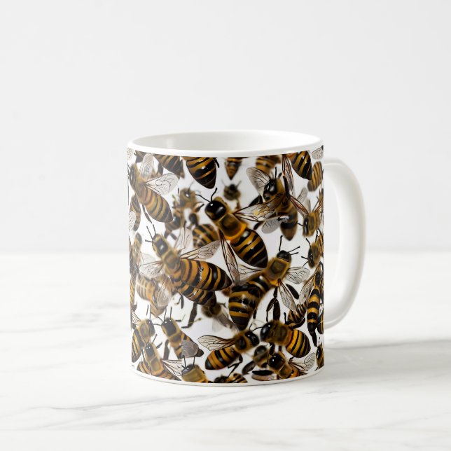 Yellow Bees Coffee Mug (Front Right)