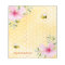 Yellow bees Cute pink tropical florals