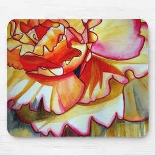 Yellow Begonia art flower Mouse Pad