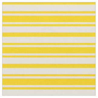 Yellow & Beige Coloured Lines Pattern Fabric