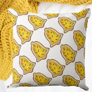 Yellow Bell Christmas Sugar Cookie Sprinkles Cushion