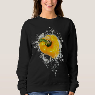 Yellow Bell Pepper Splash Funny Gift Vintage Cool Sweatshirt