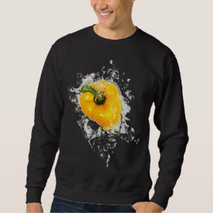 Yellow Bell Pepper Splash Funny Gift Vintage Cool Sweatshirt
