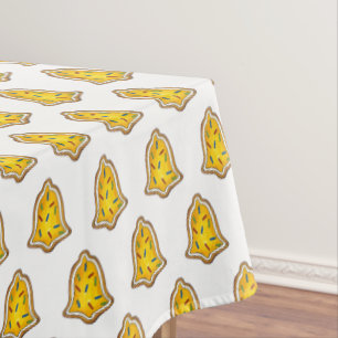 Yellow Bell Sprinkles Cookie Holiday Christmas Tablecloth
