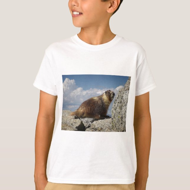 Yellow Bellied Marmot in Yosemite T-Shirt (Front)