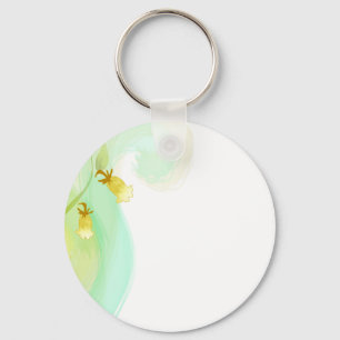 Yellow Bells in watercolor wash - Keychain