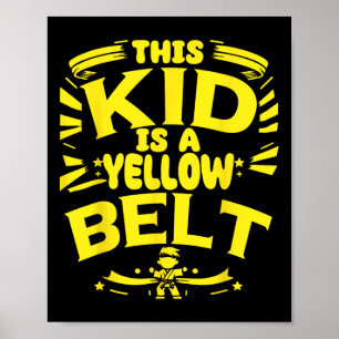 Yellow Belt Karate Student Martial Arts Poster
