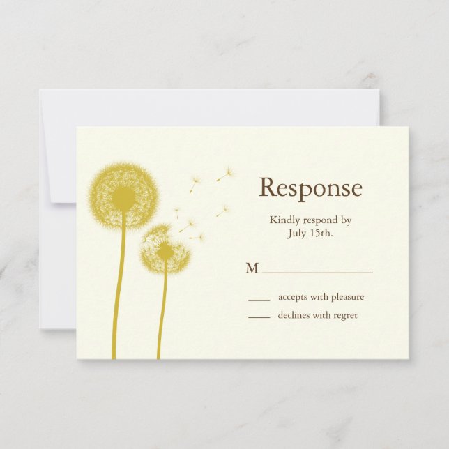 Yellow Best Wishes! RSVP (Front)