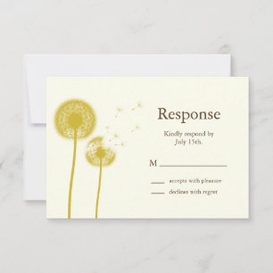 Yellow Best Wishes! RSVP Card