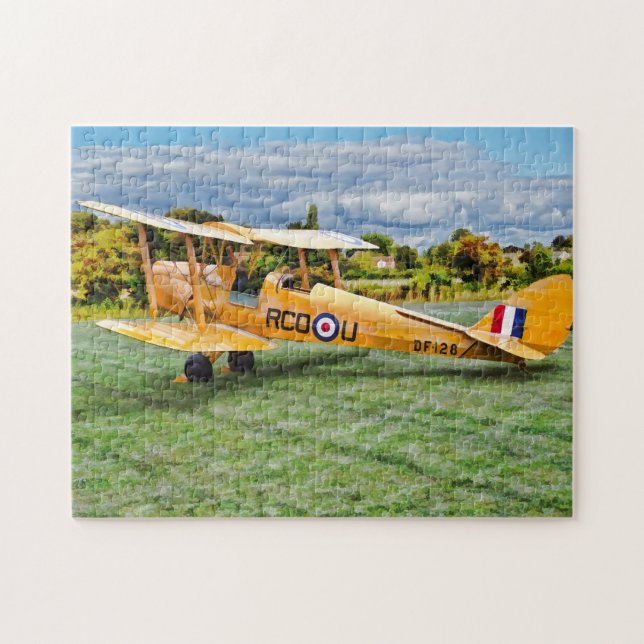 Yellow Bi Plane jigsaw Jigsaw Puzzle (Horizontal)