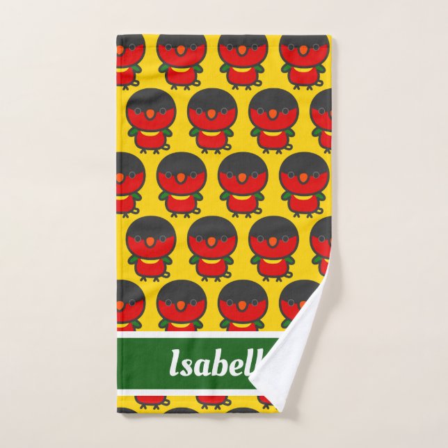 Yellow-bibbed Lory Hand Towel (Hand Towel)
