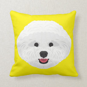 Yellow Bichon Frise Cushion