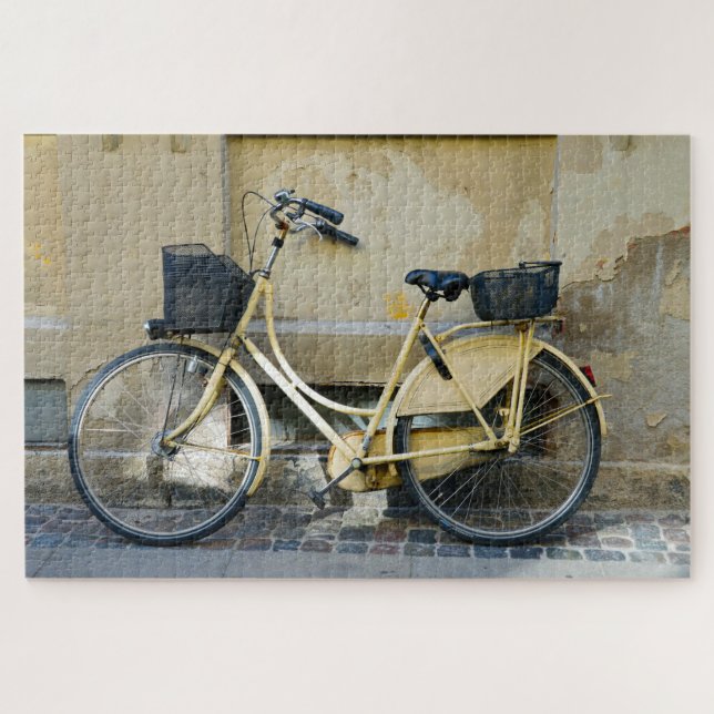 Yellow Bicycle, Copenhagen, Denmark Jigsaw Puzzle (Horizontal)