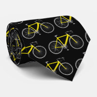 Yellow bicycle on black