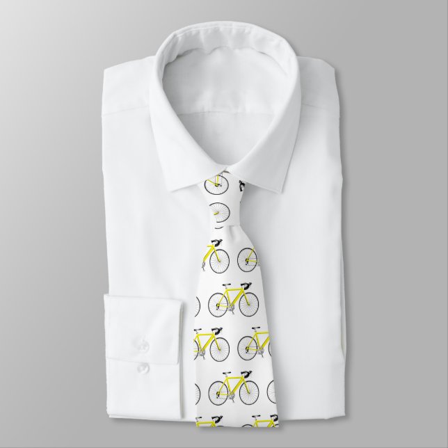 yellow bicycle on white tie (Tied)