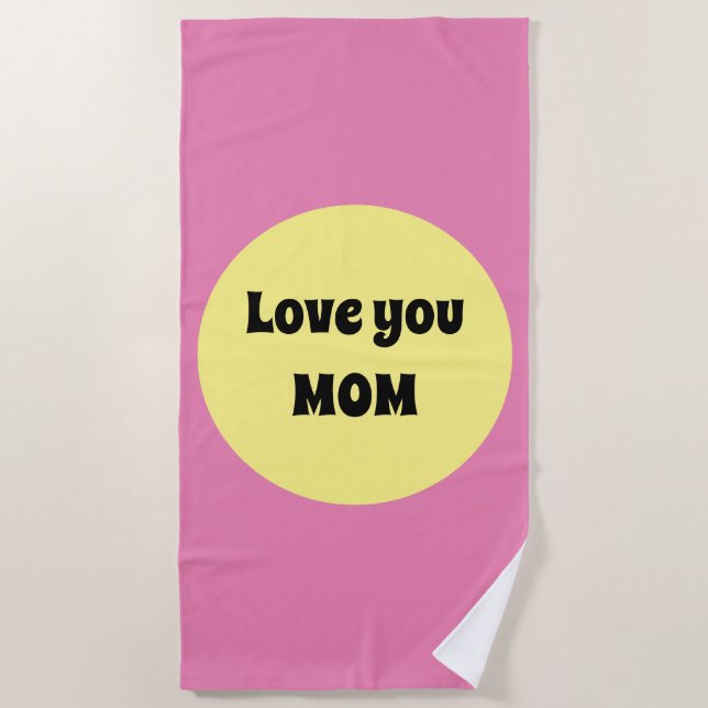 Yellow Big Dot Beach Towel (Front)